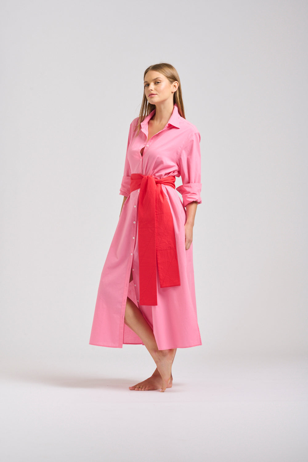 Shirty | Luna Oversized Long Shirtdress | Bubblegum