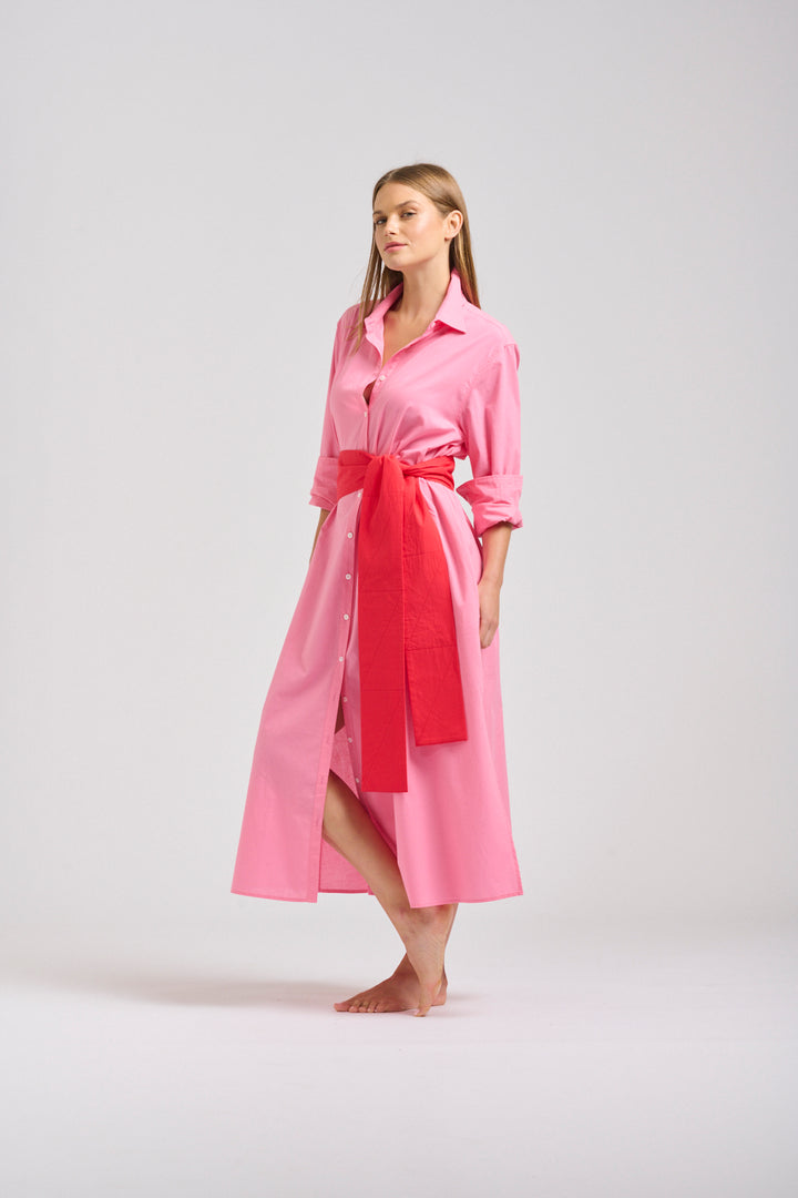 Shirty | Luna Oversized Long Shirtdress | Bubblegum