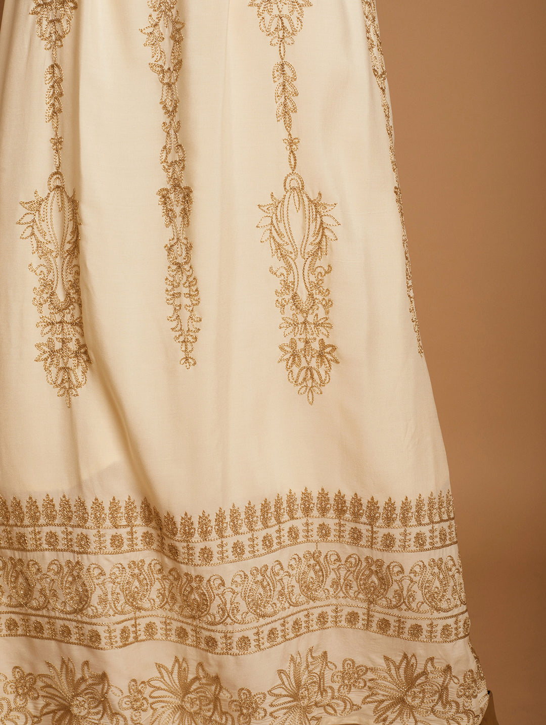 Meisie | Volume Embroidery Skirt | Ivory