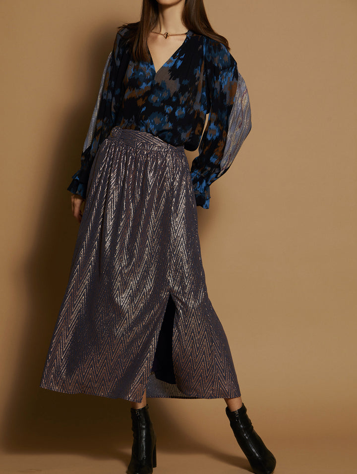 Meisie | Midi Skirt | Oxford