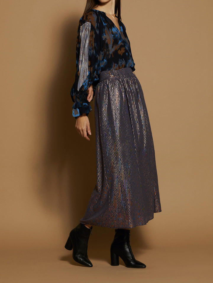 Meisie | Midi Skirt | Oxford