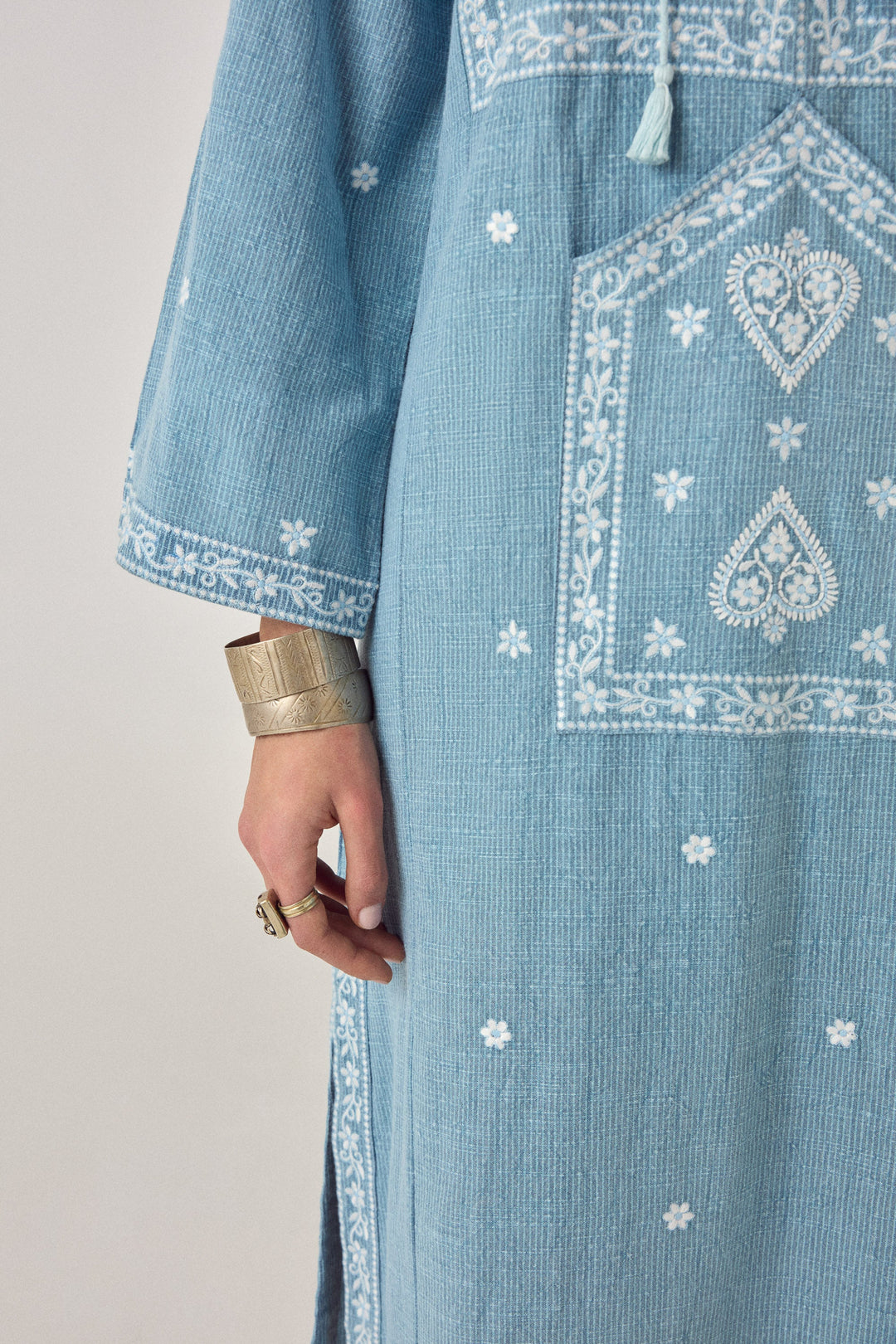 Ganga Tunic in Nomad Blue - model shot