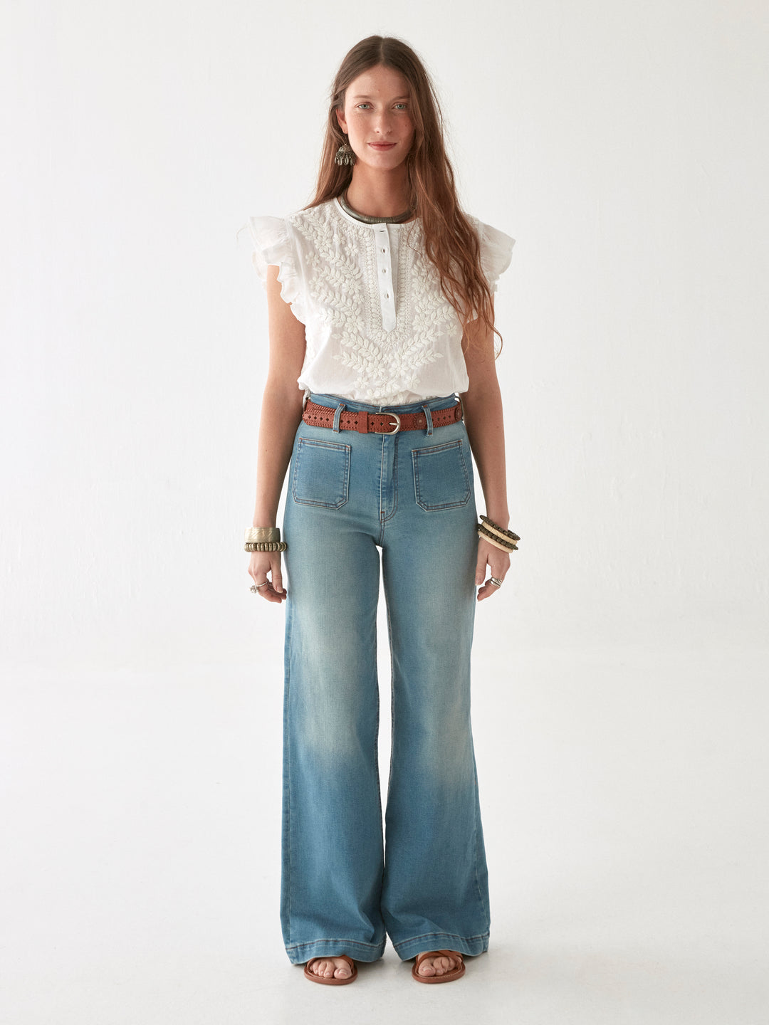 Maison Hotel | Ashanti Blouse Chikan Bianco | Ban Bianco