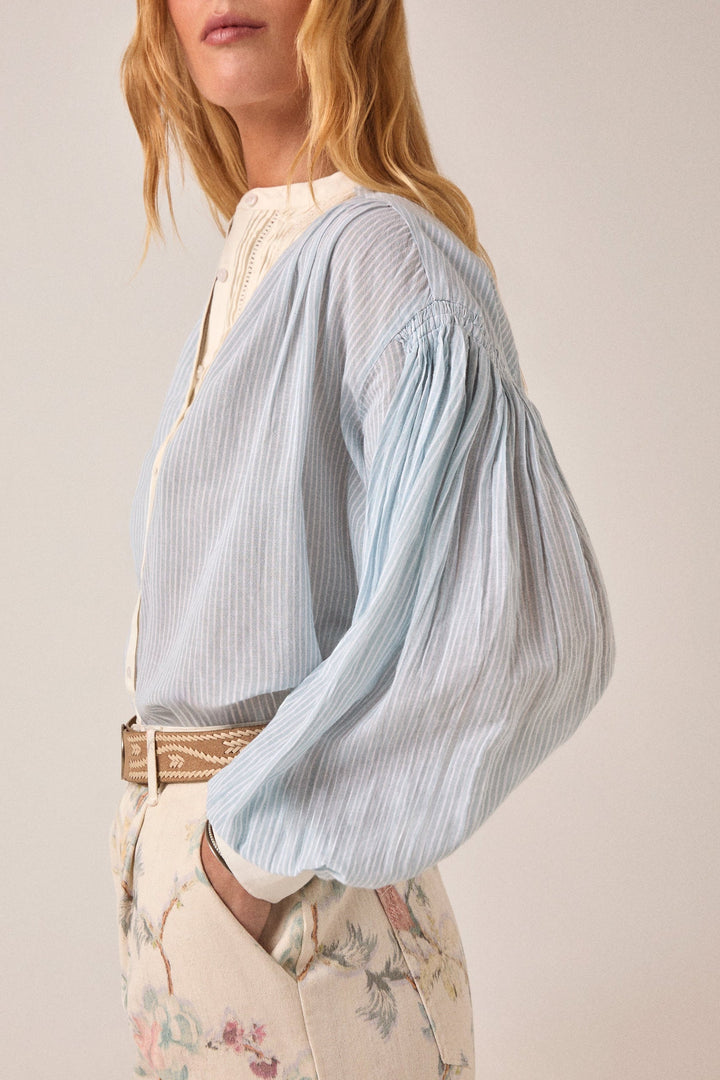 Bonifacio Shirt in Marée Corse - detail shot