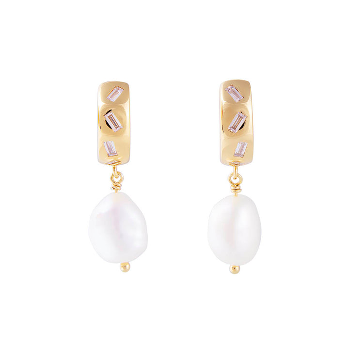 Fairley | Scatter Baguette Pearl Drops