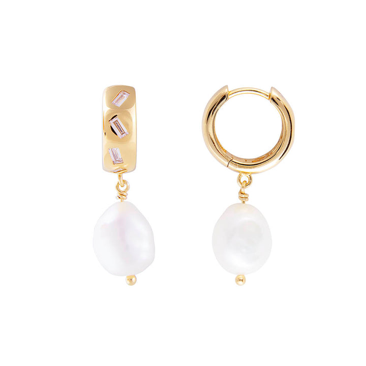 Fairley | Scatter Baguette Pearl Drops