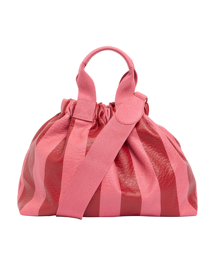 Elms + King | Montague Tote | Burgundy Stripe