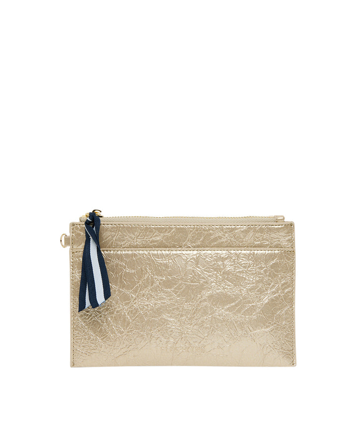 Elms + King | New York Coin Purse | Light Gold Crinkle