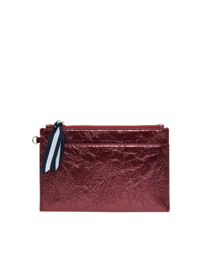 Elms + King | New York Coin Purse | Plum Crinkle