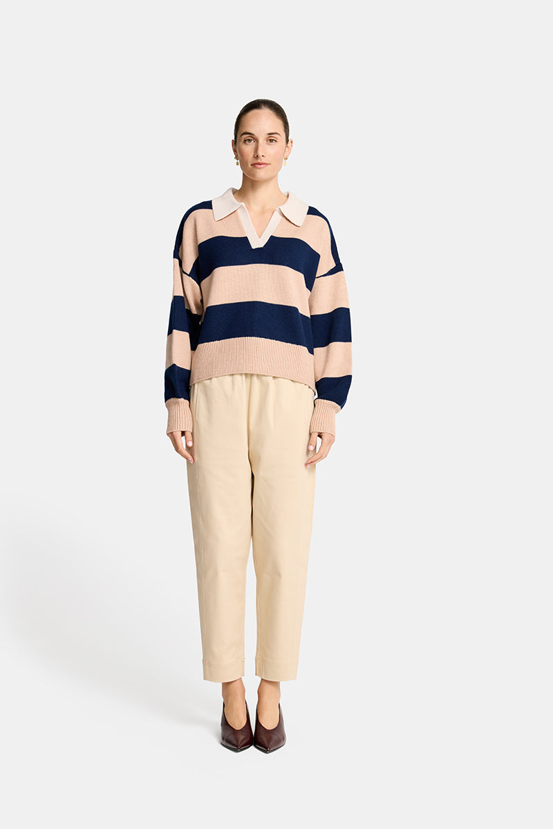 Arlington Milne | Nicole Sweater | Navy / Blush - Dutch Hideout