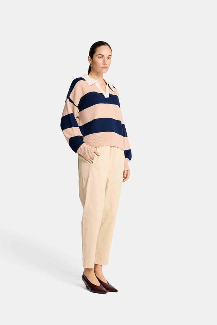 Arlington Milne | Nicole Sweater | Navy / Blush - Dutch Hideout