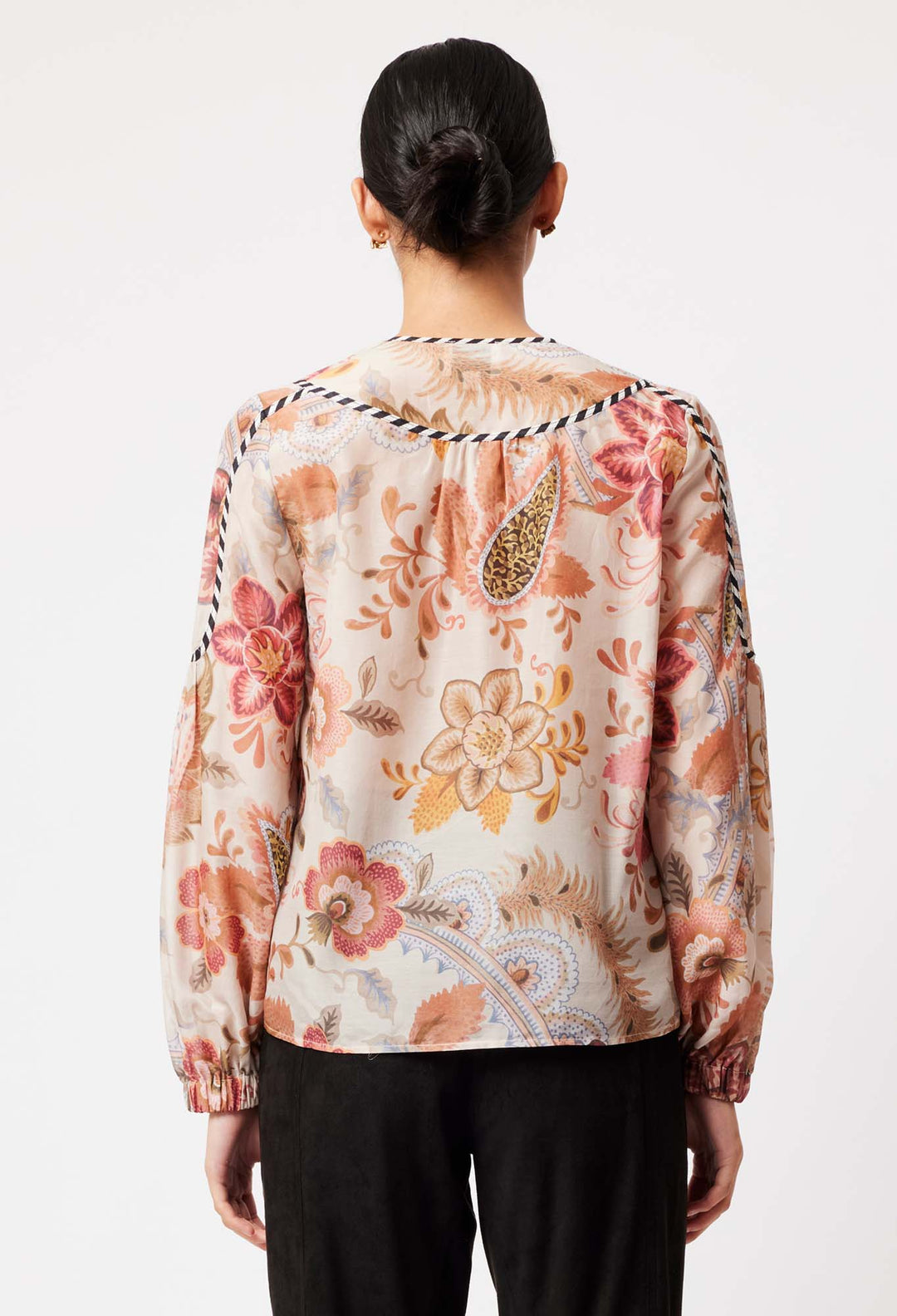 Once Was | Altair Cotton Silk Top | Aries Floral