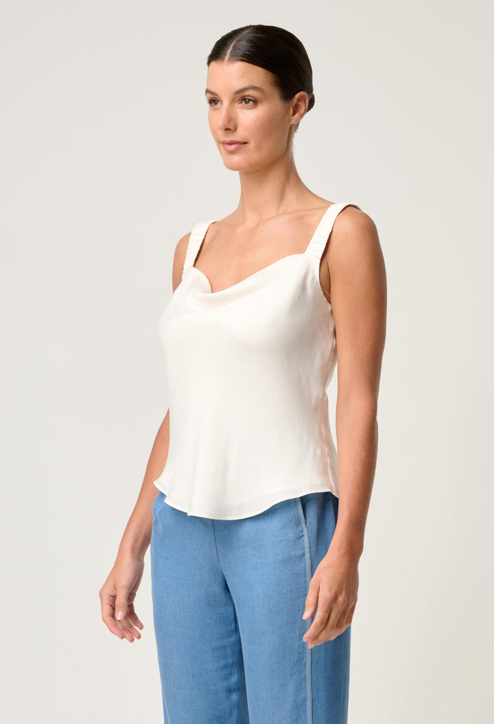 Once Was | Delray Reversible Cupro Cami | Ivory