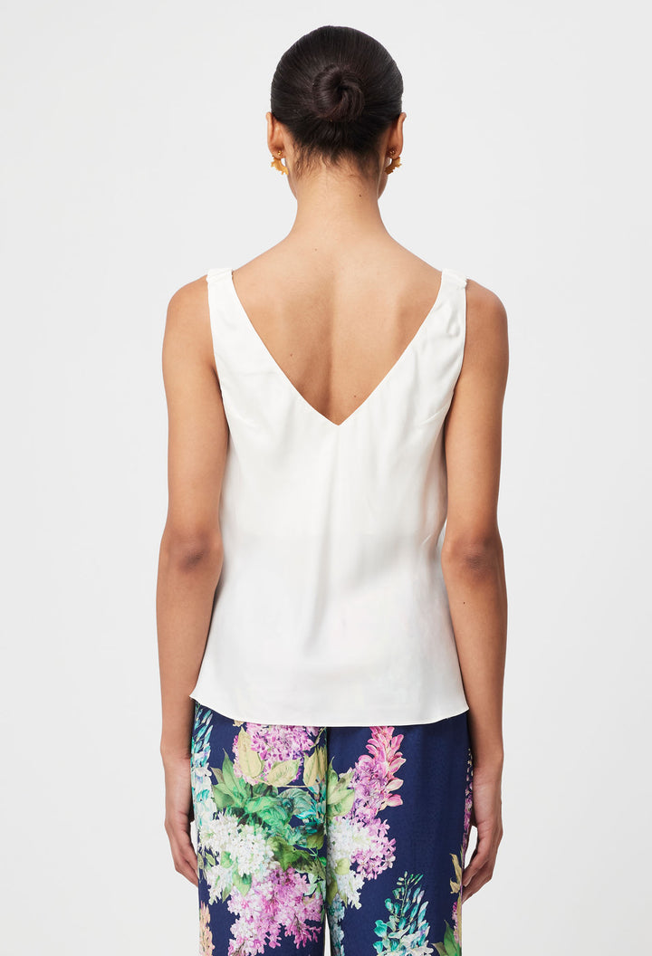 Once Was | Delray Reversible Cupro Cami | Ivory