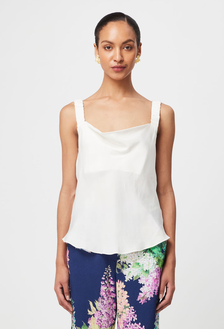 Once Was | Delray Reversible Cupro Cami | Ivory