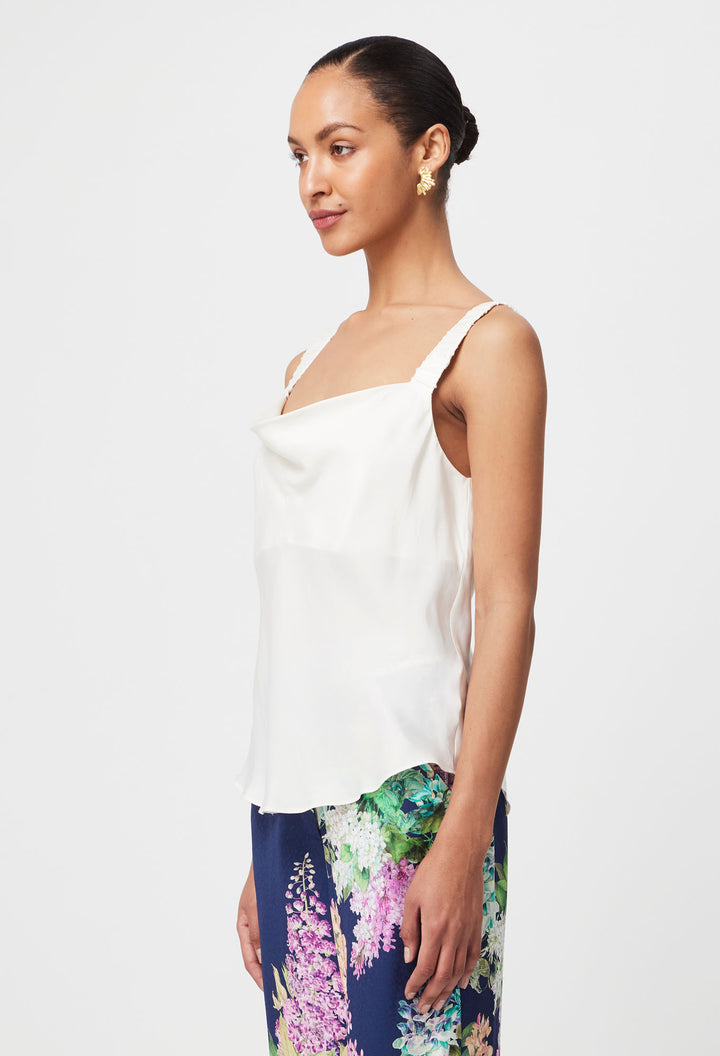 Once Was | Delray Reversible Cupro Cami | Ivory