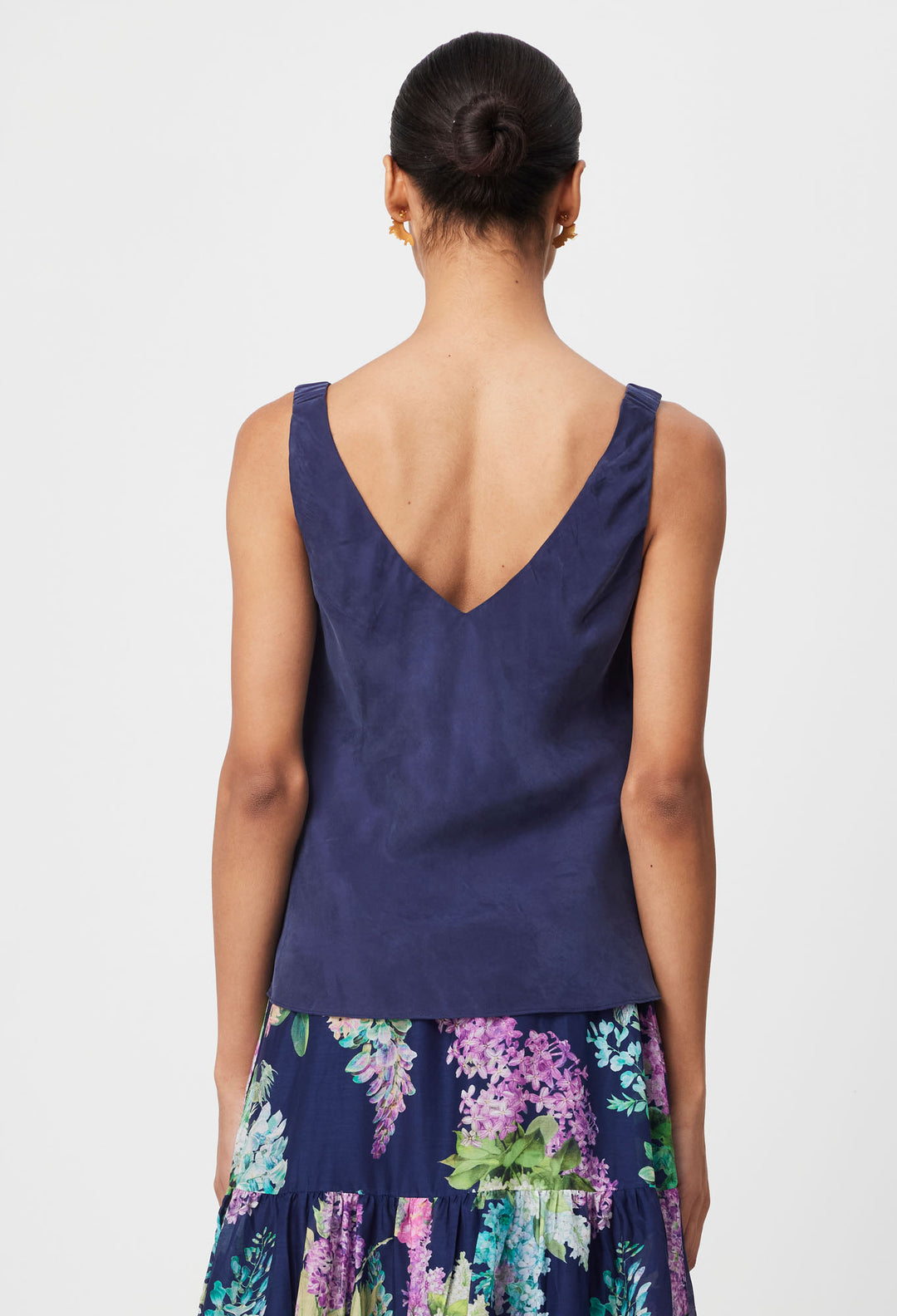 Once Was | Delray Reversible Cupro Cami | Lapis