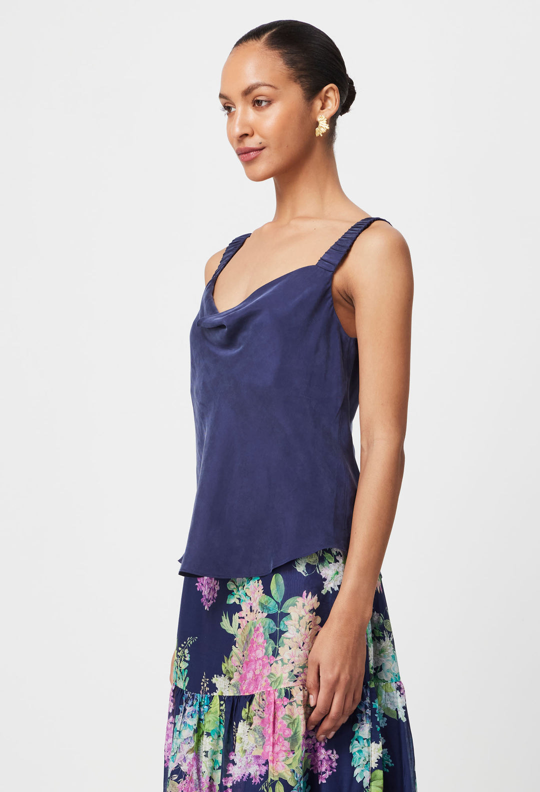 Once Was | Delray Reversible Cupro Cami | Lapis