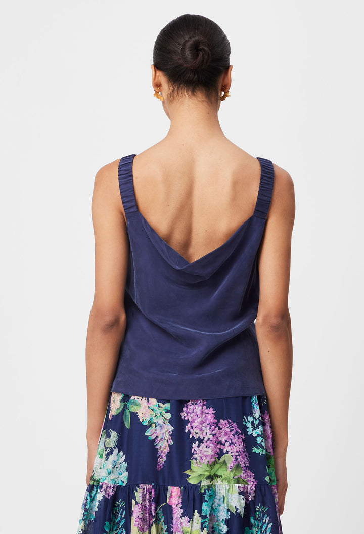 Once Was | Delray Reversible Cupro Cami | Lapis