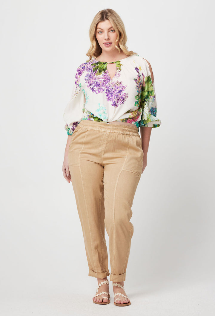 Once Was | Annabelle Viscose Dobby Blouse | Wisteria Alba