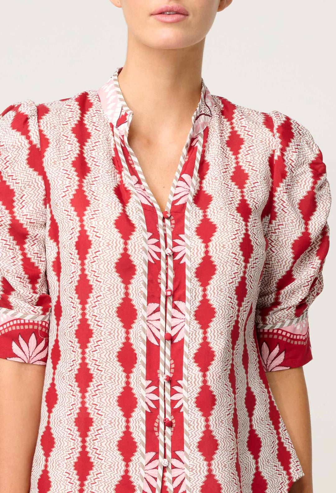 Once Was | Calantha Viscose Shirt | Marrakech Ruby