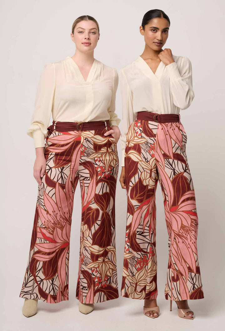 Once Was | Eden Silk Pleated Shirt | Cloud - Dutch Hideout