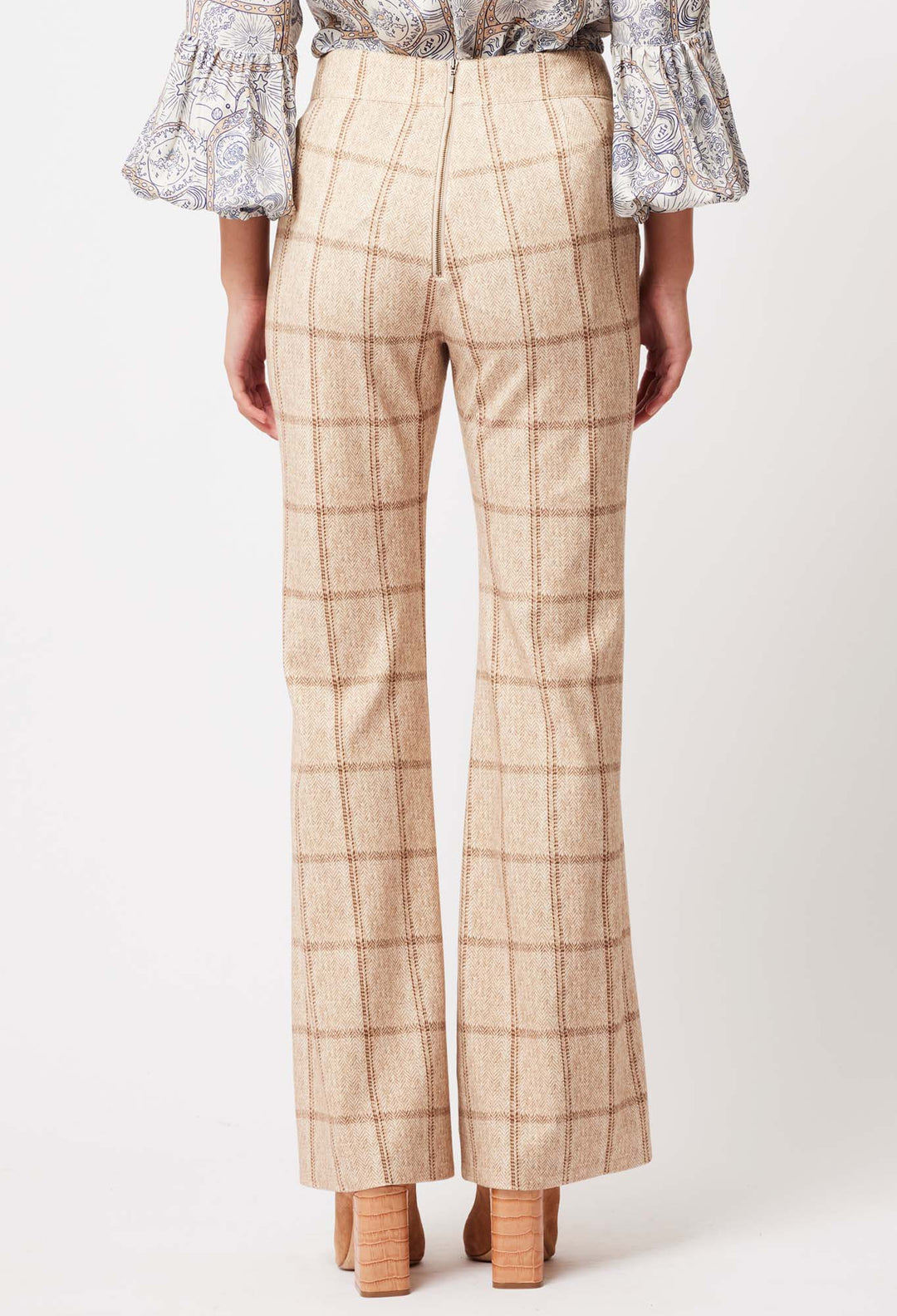 Once Was | Getty Ponte Pant | Oatmeal Check