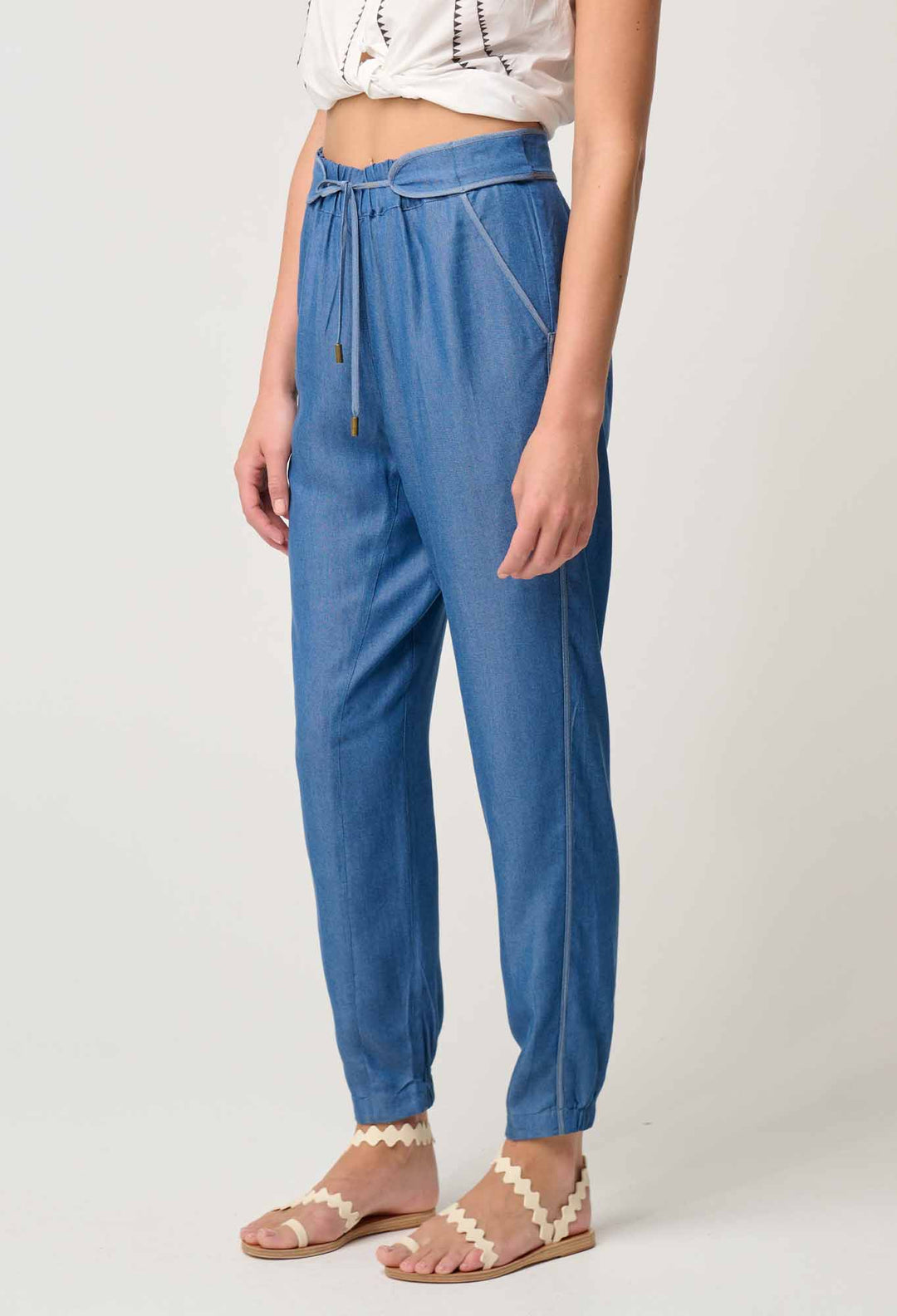 Once Was | Amoya Tencel Jogger | Indigo