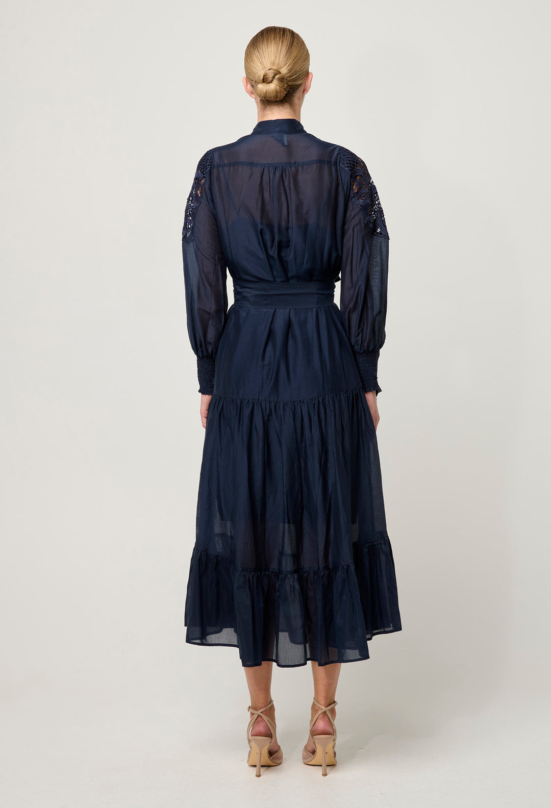Once Was | Mirador Cotton Silk Maxi Dress | Night Sky
