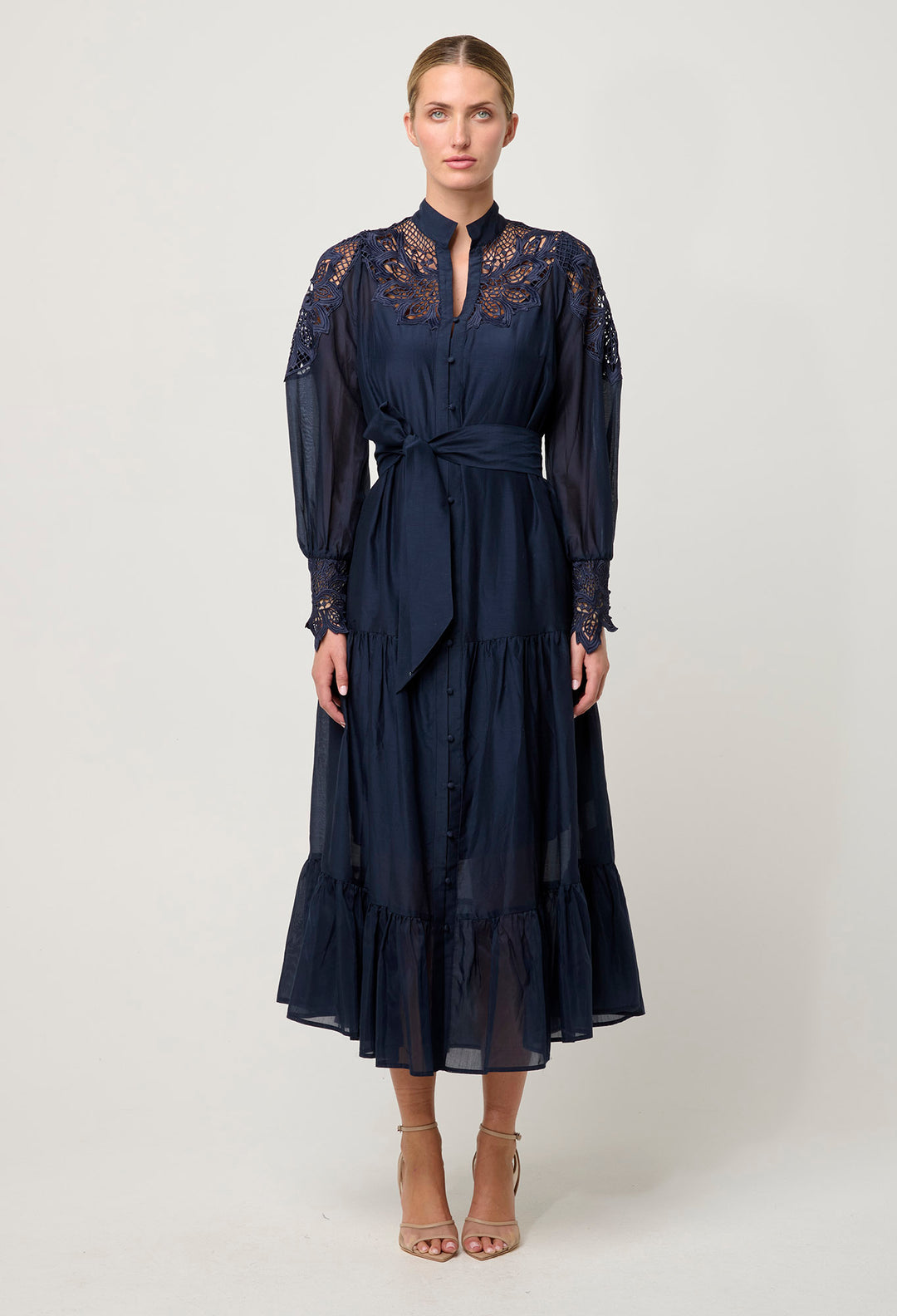 Once Was | Mirador Cotton Silk Maxi Dress | Night Sky