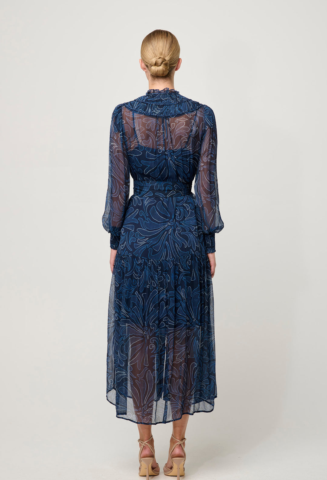 Once Was | Solana Viscose Chiffon Midi Dress | Altamira