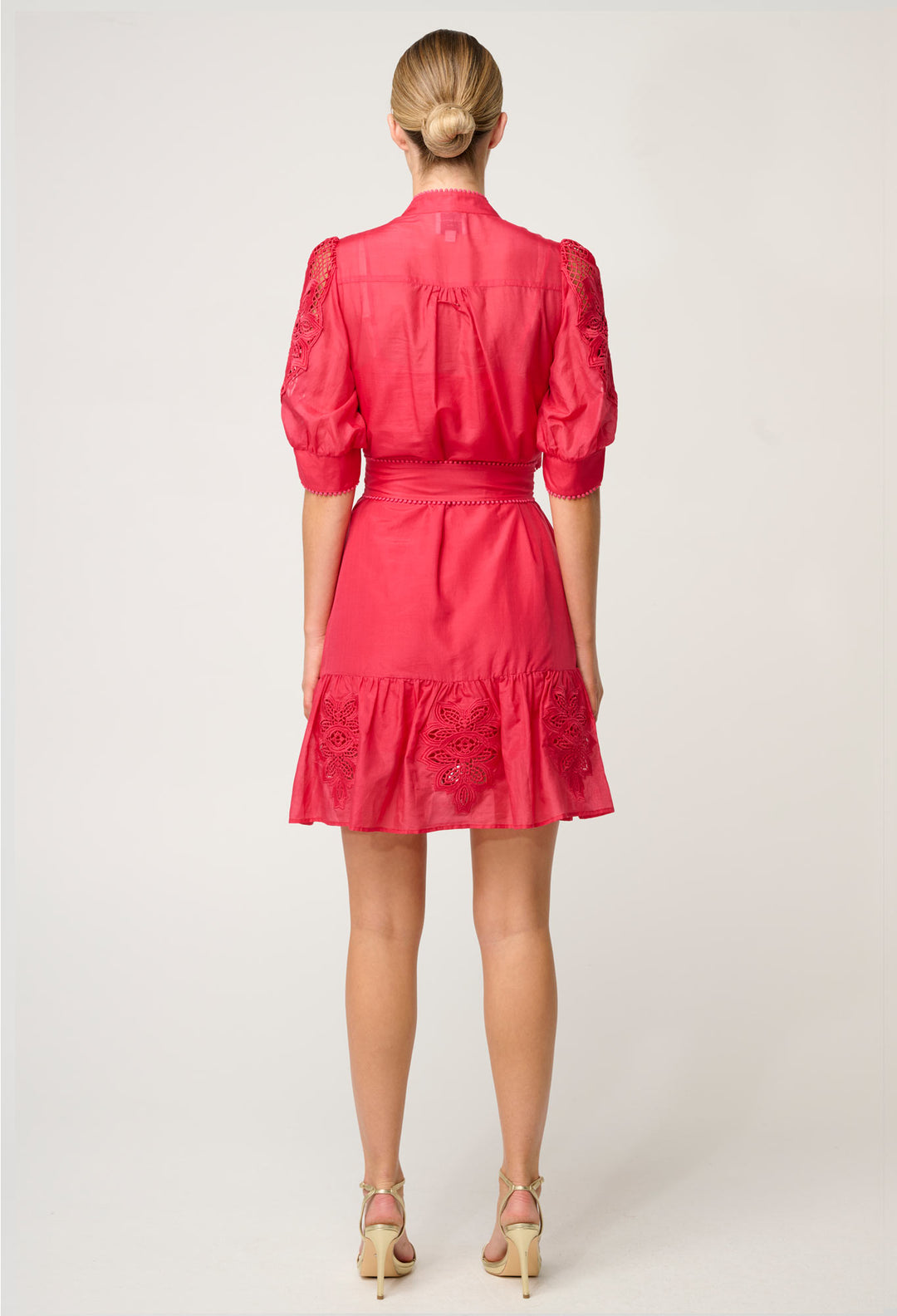 Once Was | Jamila Silk Cotton Dress | Ruby