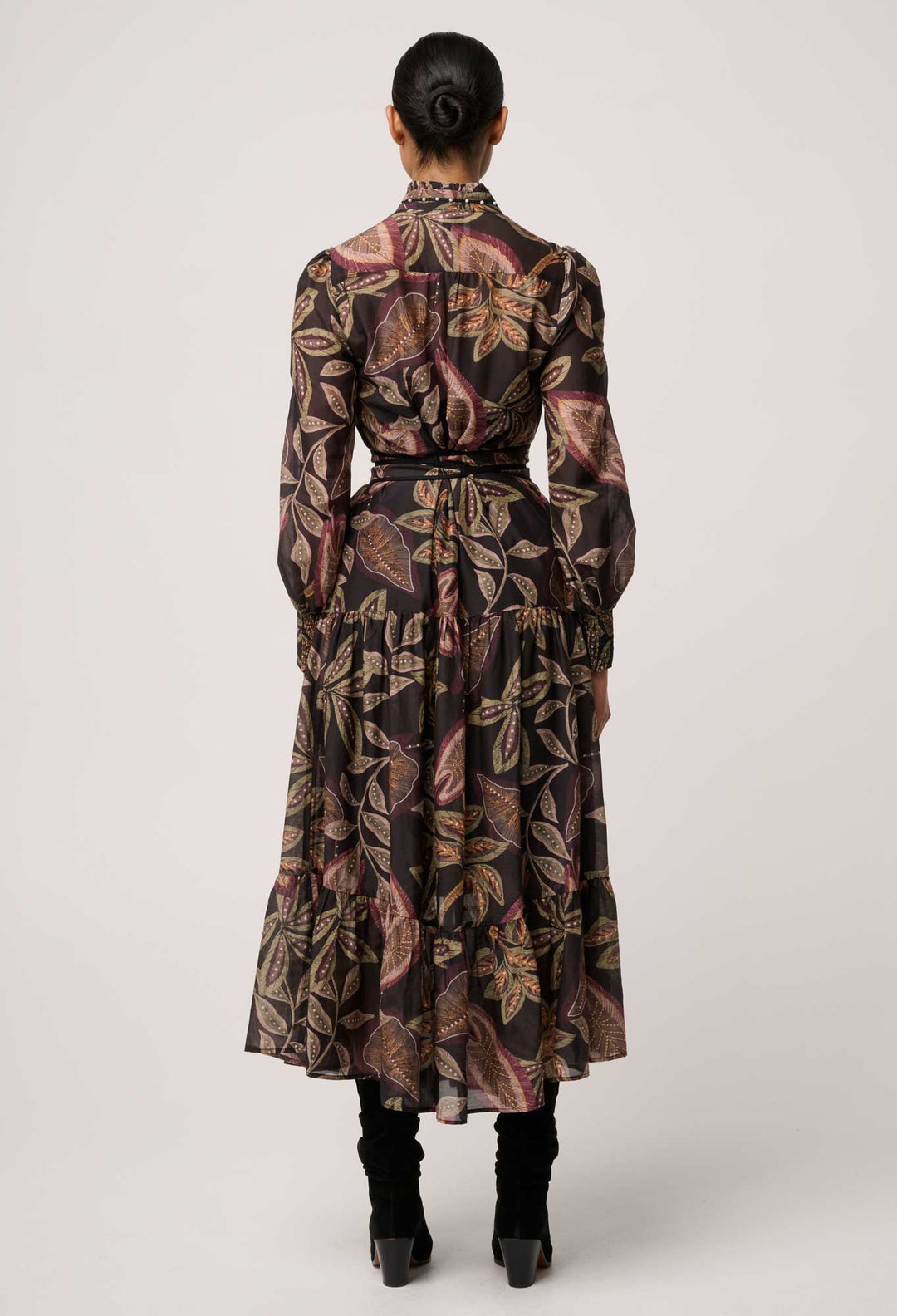 Once Was | Wanderlust Pearl Embellished Maxi Dress | Dark Tropique - Dutch Hideout