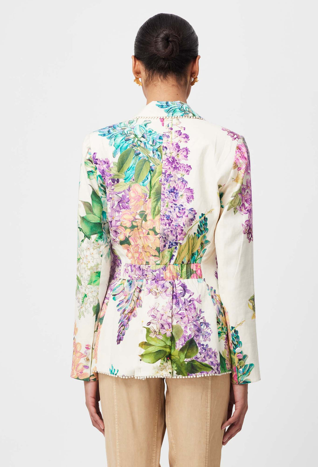 Once Was | Bahia Stretch Linen Viscose Blazer | Wisteria Alba