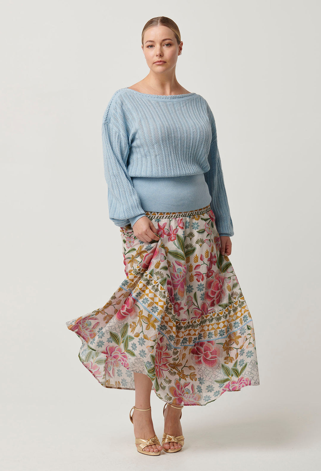 Once Was | Cordelia Cotton Slub Skirt | Azalea Fields