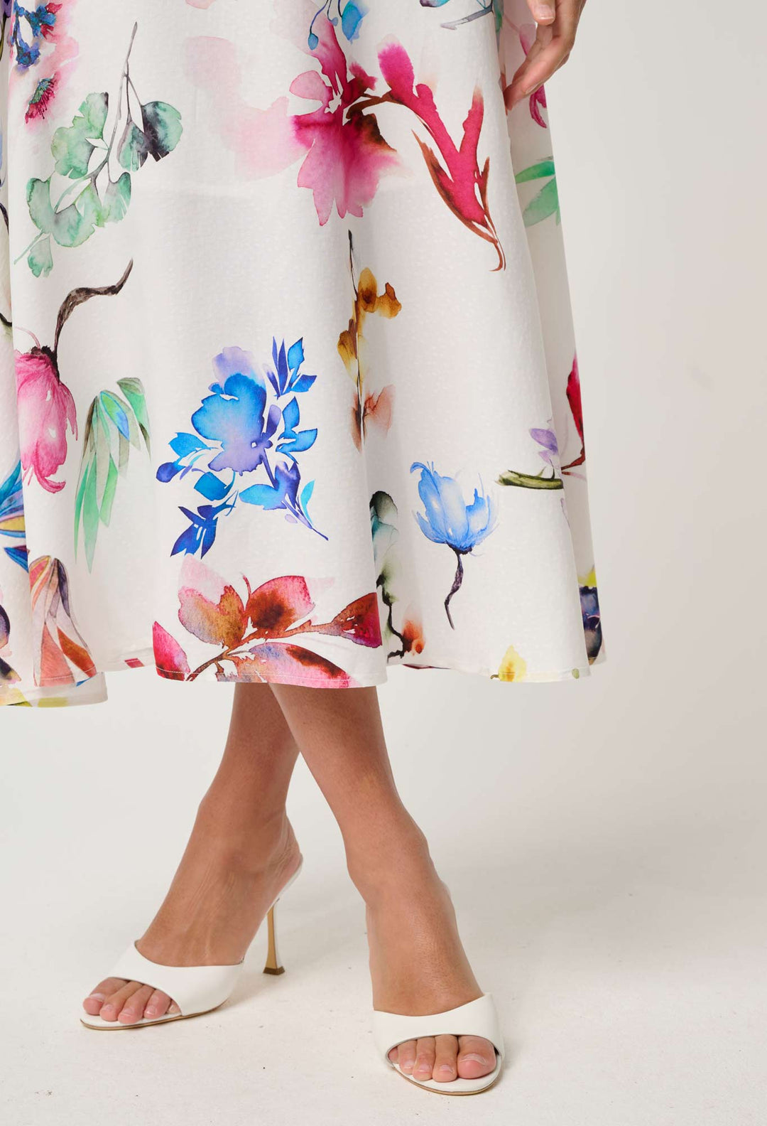 Once Was | Pandorea Viscose Dobby Yoke Skirt | Plume Blossom