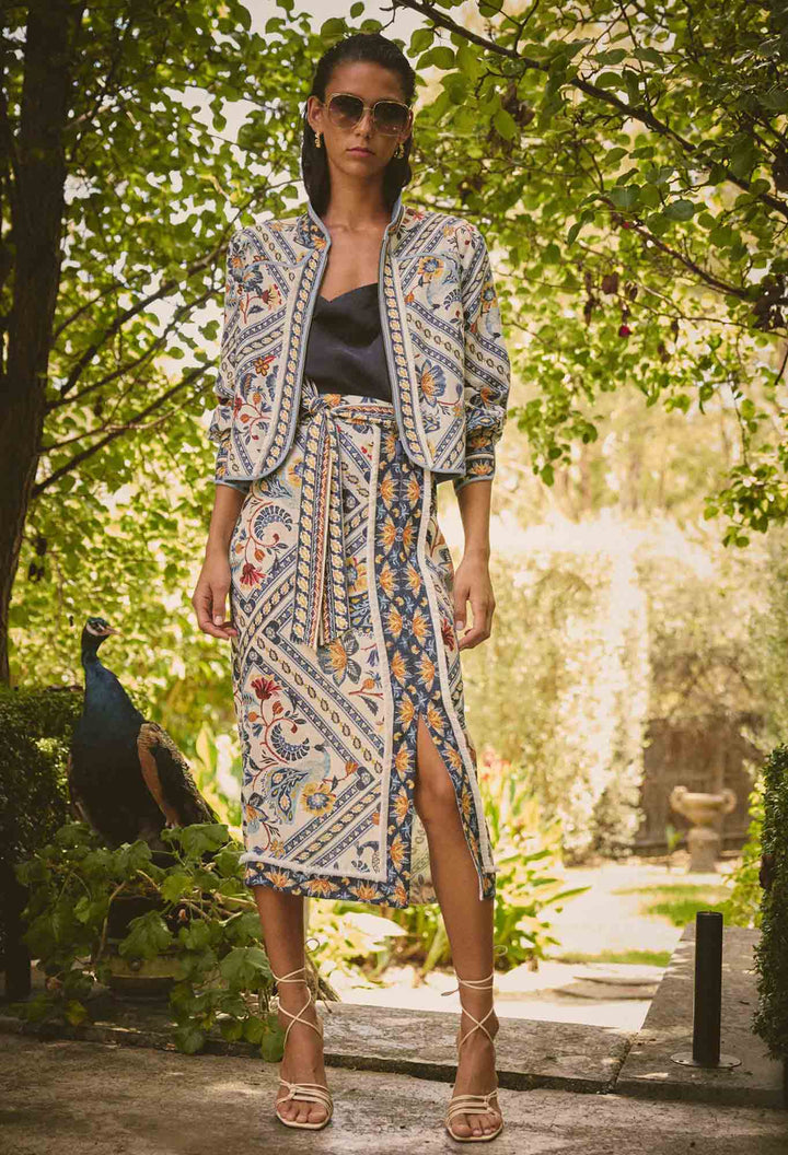 Once Was | Zenobia Viscose Fringe Midi Skirt | Petinos Floros