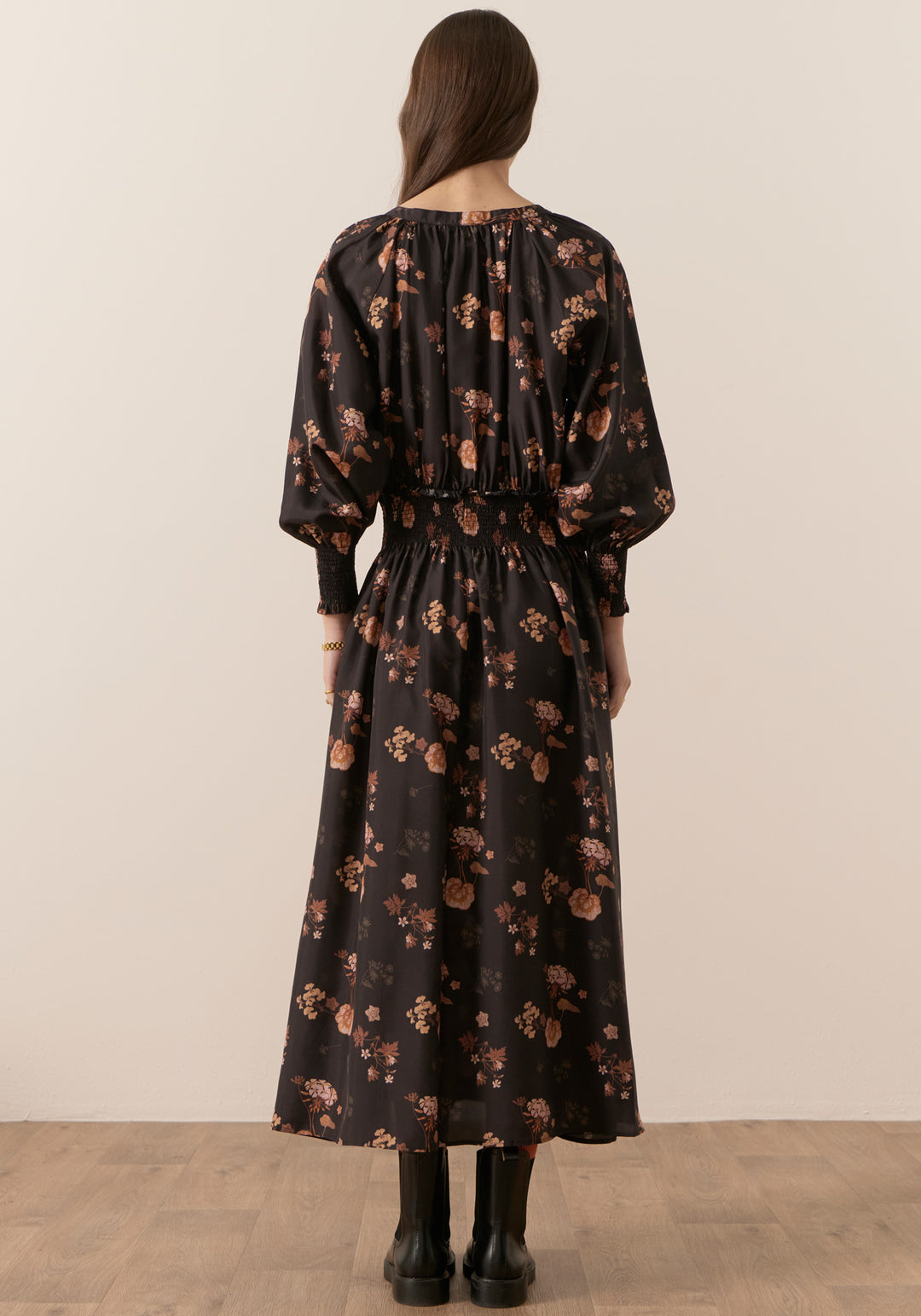 POL Clothing | Lila Shirred Dress | Lila Print