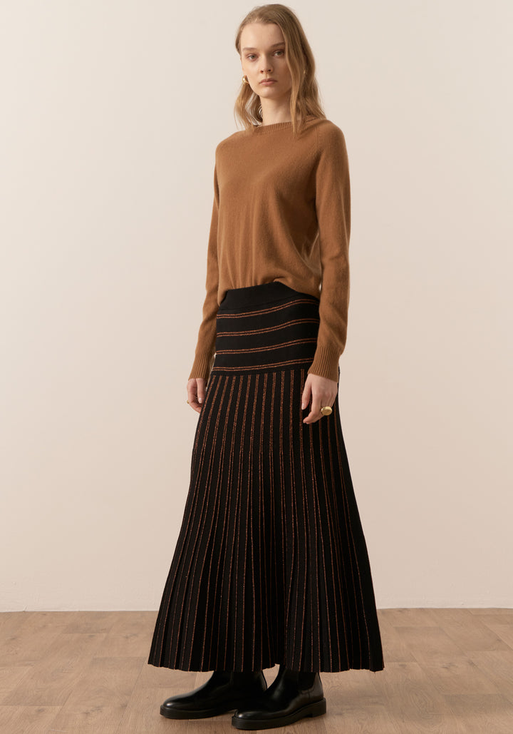 POL Clothing | Willow Cashmere Crew Neck Knit | Toffee