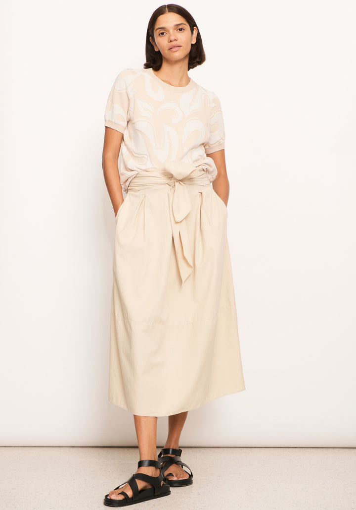 Pol Clothing | Teri Tie Skirt | Pebble