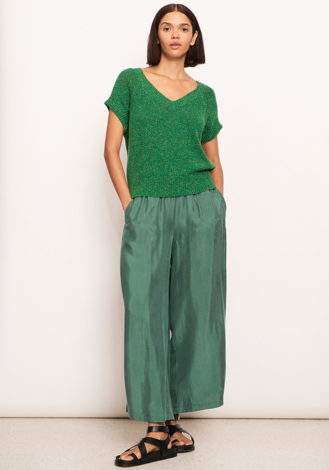 POL Clothing | Rig Knit Top | Green