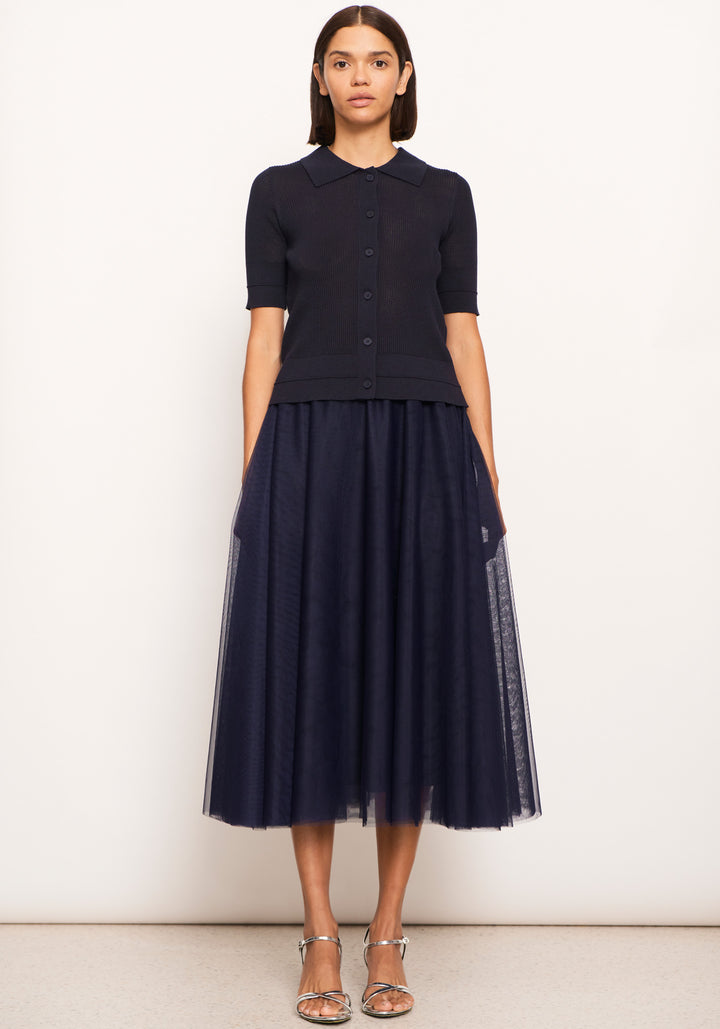 POL Clothing | Keel Tulle Skirt | Ink