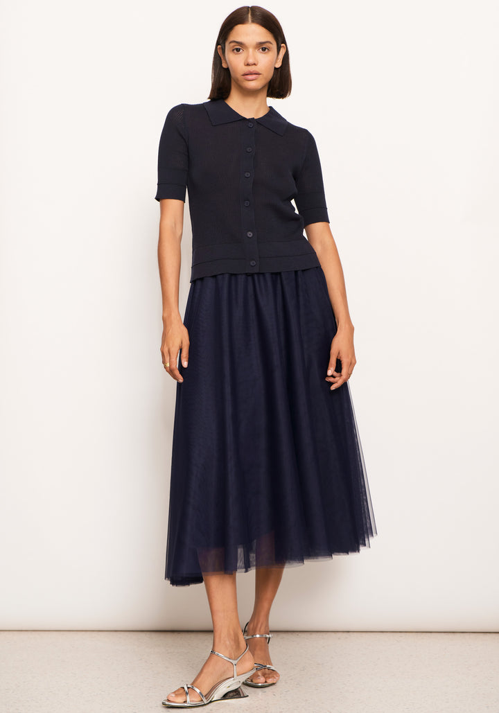 POL Clothing | Keel Tulle Skirt | Ink