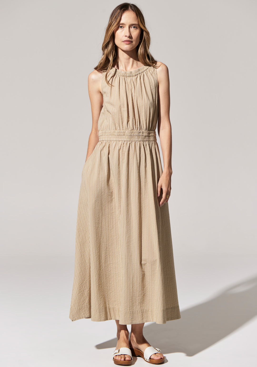 POL Clothing | Acacia Tank Dress | Light Khaki