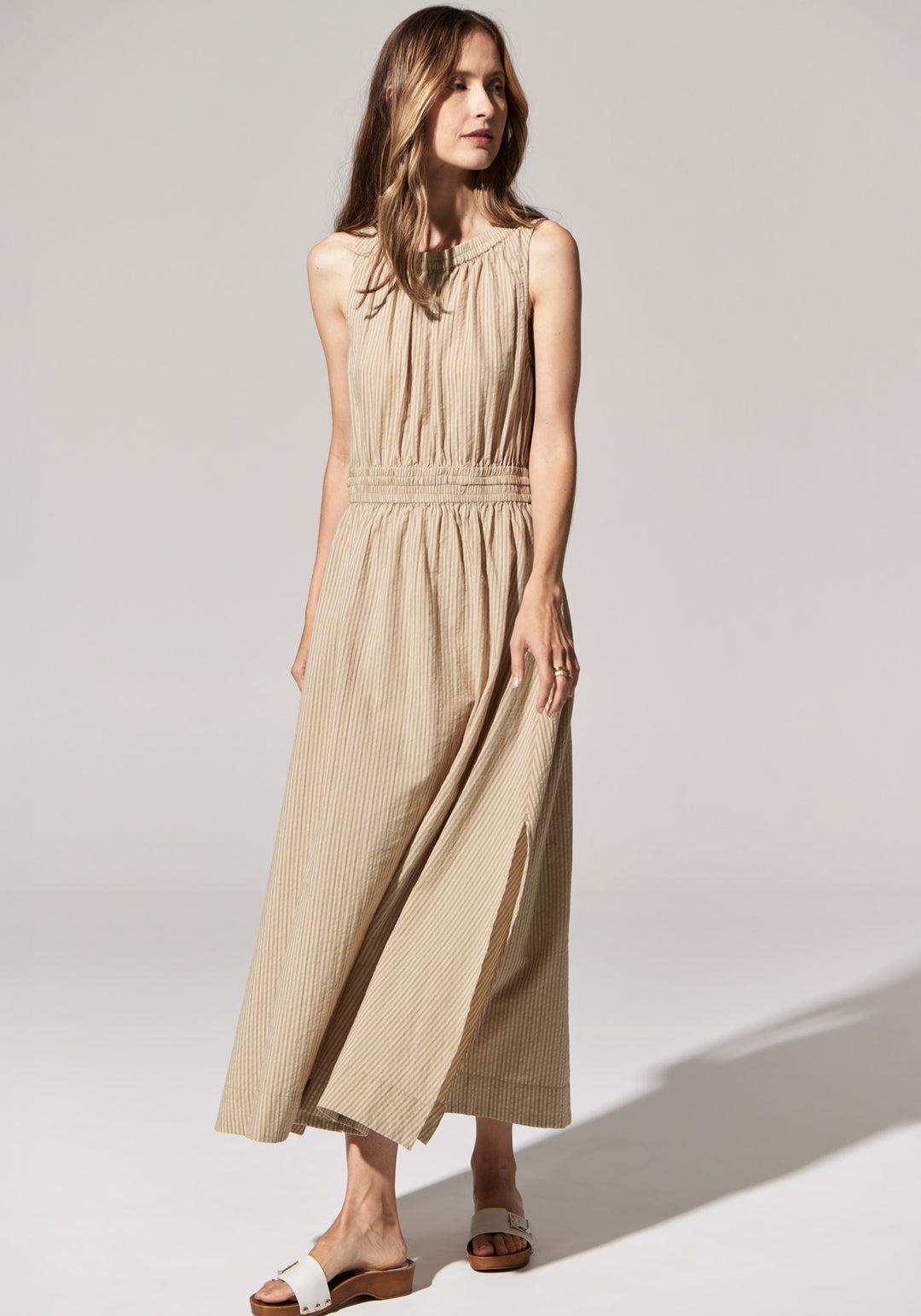 POL Clothing | Acacia Tank Dress | Light Khaki