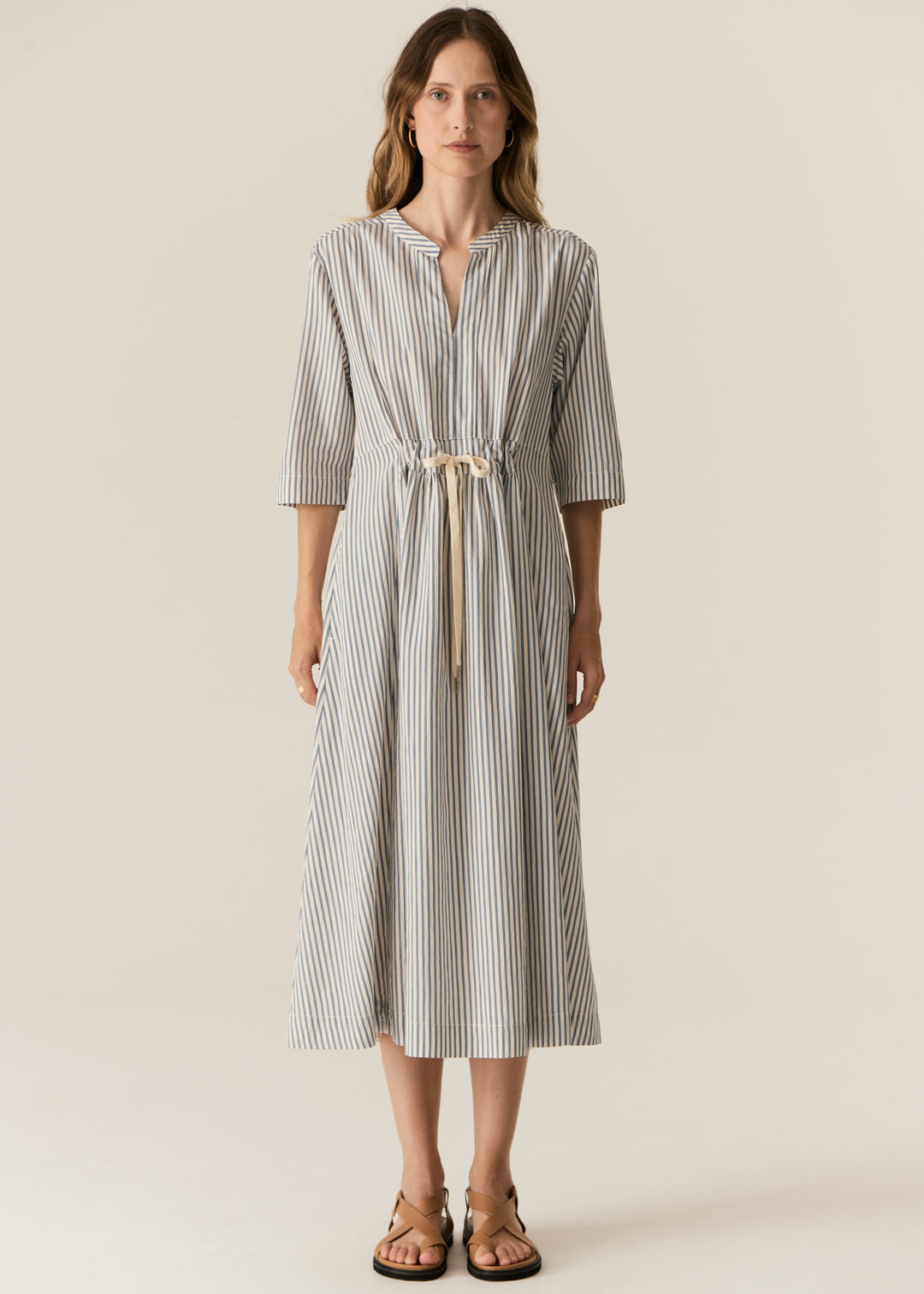 Pol Clothing | Vera Shirt Dress | Blue Stripe