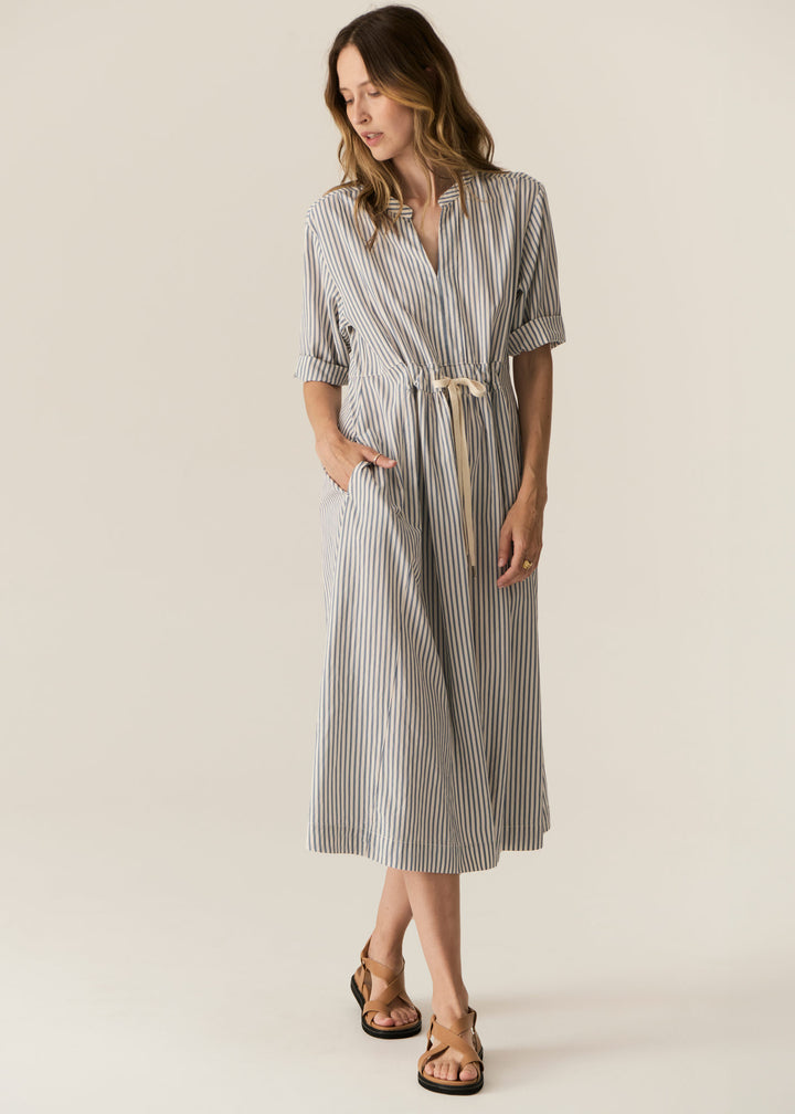 Pol Clothing | Vera Shirt Dress | Blue Stripe
