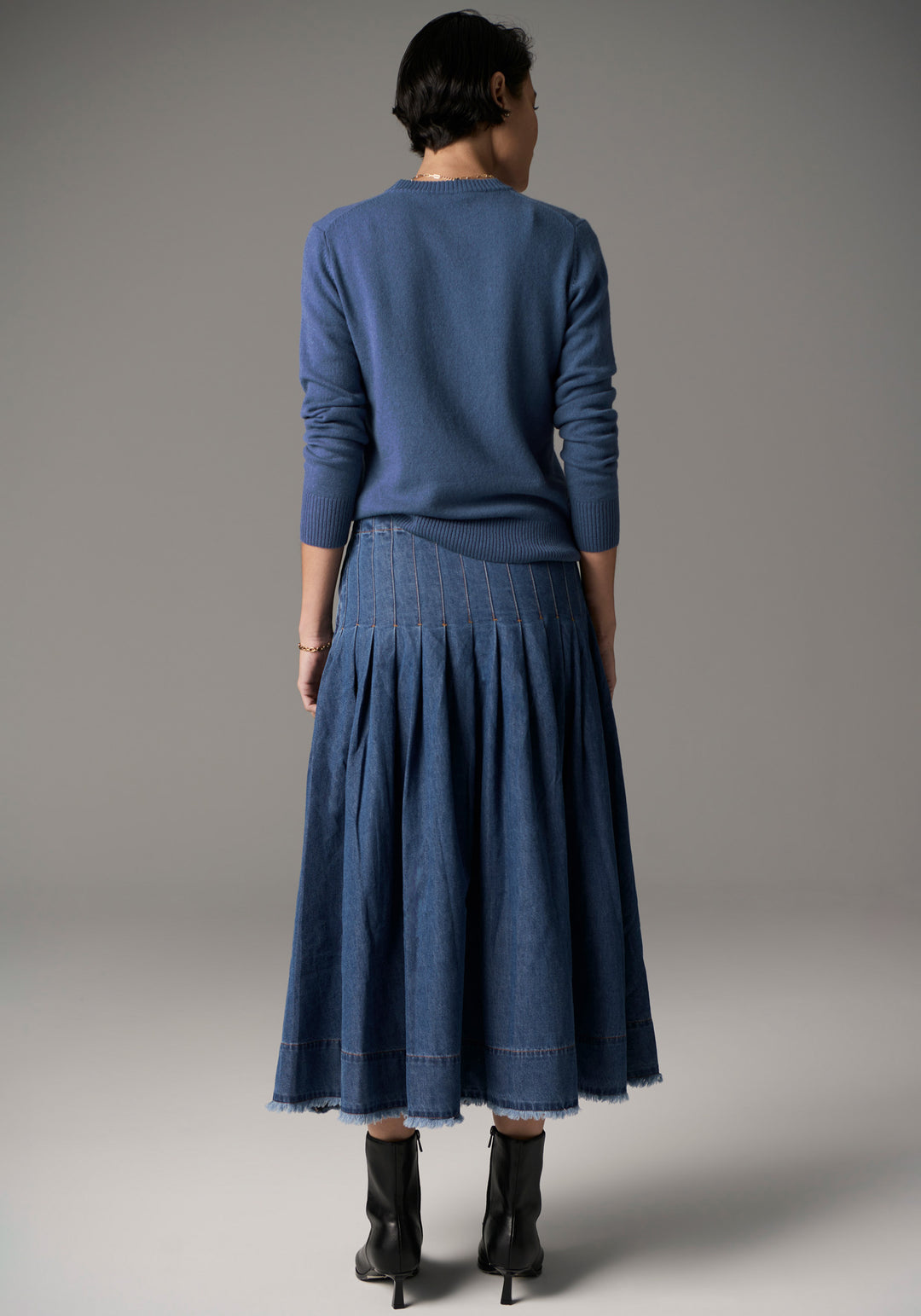 Pol Clothing | Reece Denim Skirt | Blue Wash