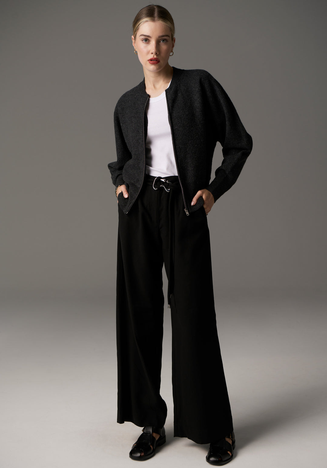 POL Clothing | Lou Belted Pant | Black