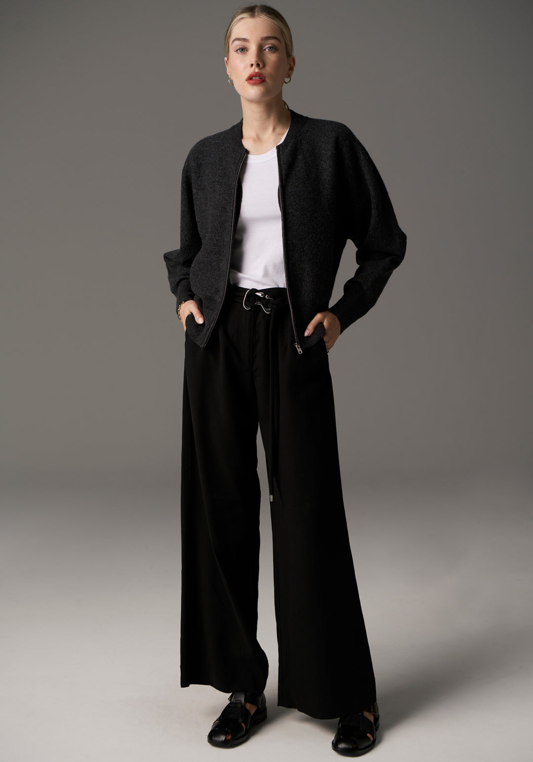 POL Clothing | Lou Belted Pant | Black